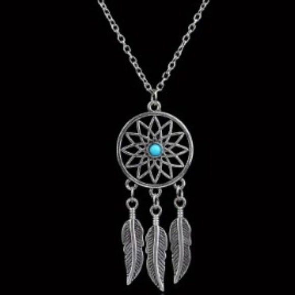 3pcs Trendy Boho Jewelry Set - Unique Dreamcatcher Design Earrings and Necklace - Picture 6 of 7